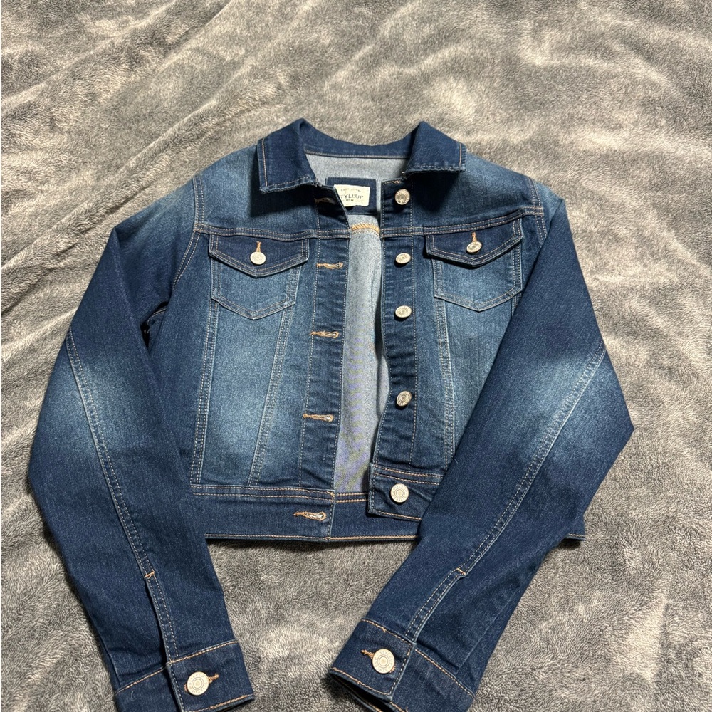 Denim Jacket with Button Details